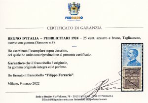 1924 - 25 cent. Tagliacozzo (8), ... 