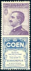 1924 - 50 cent. Coen (10), nuovo, gomma ... 