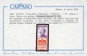 1924 - 50 cent. Tantal (18), ... 