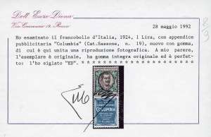 1924 - 1 lira Columbia (19), ... 