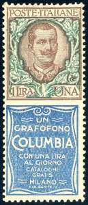 1924 - 1 lira Columbia (19), nuovo, gomma ... 