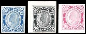 1862 - 2 cent. saggio Pellas, tre esemplari ... 