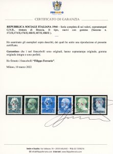 1944 - Soprastampati G.N.R., ... 