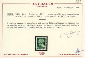 1944 - Soprastampati G.N.R., ... 