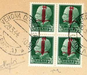 1944 - 25 cent. soprastampato ... 