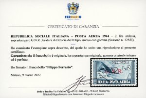 1944 - 2 lire ardesia ... 