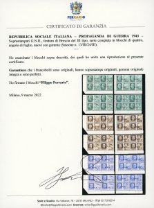 1943 - Soprastampati G.N.R., ... 