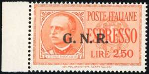 1944 - 2,50 lire soprastampato G.N.R., ... 