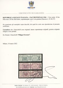 1944 - Soprastampati, serie ... 