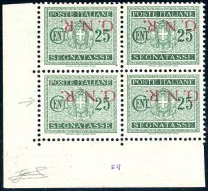 1943 - 25 cent. soprastampa G.N.R. di ... 