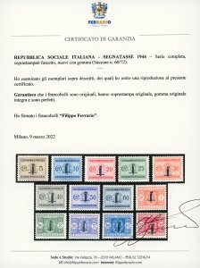 1944 - Soprastampati fascetto, ... 