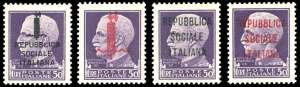 1944 - 50 lire Imperiale, quattro esemplari ... 