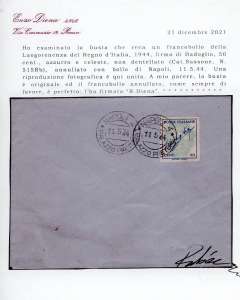 1944 - 50 cent. azzurro e celeste ... 