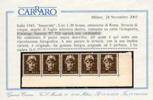 1945 - 1,20 lire Imperiale, ... 