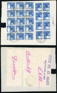 1949 - 30 lire Democratica (563), blocco di ... 