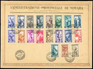 1950 - Italia al lavoro, filigrana ruota, ... 