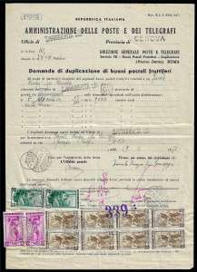 1952 - 200 lire, blocco di sei e coppia, 10 ... 