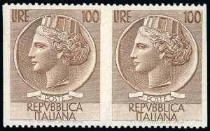 1954 - 100 lire Turrita, filigrana ruota, ... 