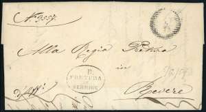 1859 - Lettera in franchigia da Sermide ... 