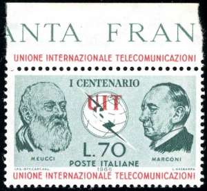 1965 - 70 lire UIT in basso, francobollo ... 