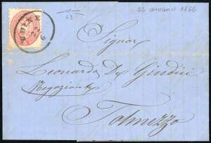1866 - Quattro lettere affrancate ... 