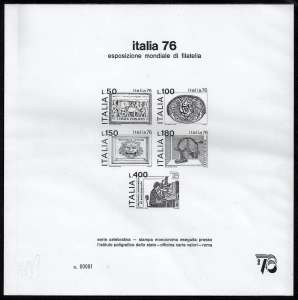 1976 - Italia 76, foglietto ... 