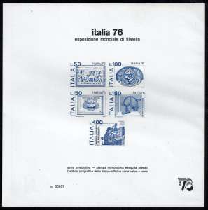 1976 - Italia 76, foglietto ... 