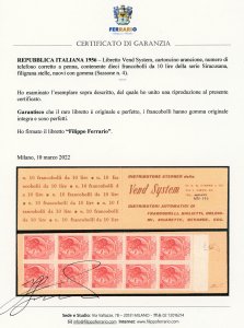 1956 - Libretto VEND SYSTEM, ... 
