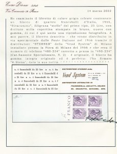 1956 - Libretto VEND SYSTEM, ... 