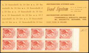 1957 - Libretto VEND SYSTEM, numero di ... 