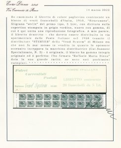 1958/59 - Libretto VEND SYSTEM, ... 