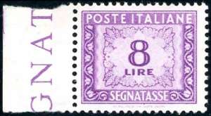 1955 - 8 lire, filigrana stelle (112), bordo ... 