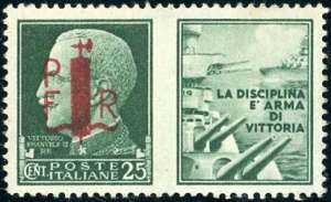ALESSANDRIA 1944 - 25 cent. propaganda di ... 