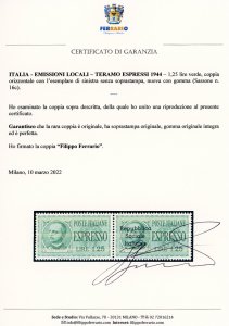 TERAMO ESPRESSI 1944 - 1,25 lire ... 