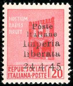 IMPERIA 1945 - 20 cent. Monumenti Distrutti, ... 
