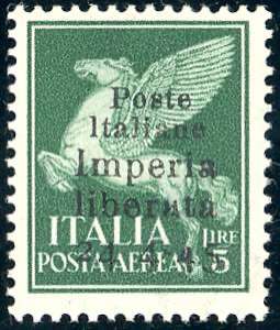 IMPERIA 1945 - 5 lire posta aerea, ... 