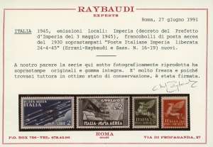 IMPERIA POSTA AEREA 1945 - I ... 