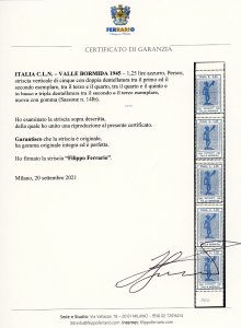 VALLE BORMIDA 1945 - 1,25 lire ... 