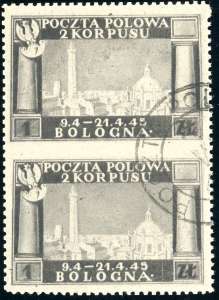 1946 - 1 z. Vittorie polacche, carta ... 