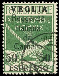 VEGLIA ESPRESSI 1920 - 50 cent. su 5 cent., ... 