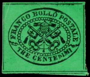 STATO PONTIFICIO 1867 - 3 cent. verde, non ... 