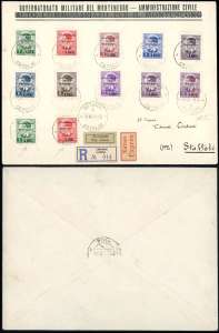 MONTENEGRO 1942 - Soprastampati in nero, ... 