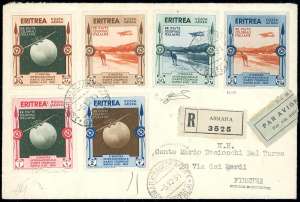 POSTA AEREA 1934 - Mostra darte coloniale, ... 
