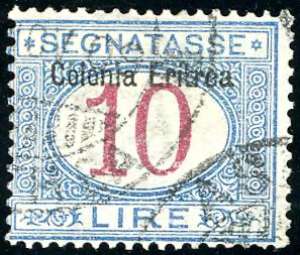 SEGNATASSE 1903 - 10 lire soprastampato in ... 