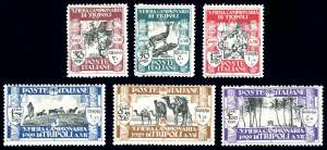 1929 - III Fiera di Tripoli (81/86), gomma ... 