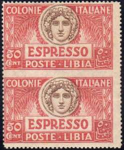 ESPRESSI 1921 - 50 cent., coppia verticale ... 