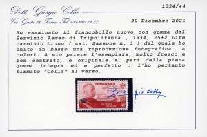 SERVIZIO AEREO 1934 - 25 + 2 lire ... 