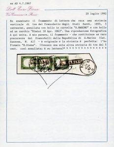 1863 - 5 cent. verde (Sardegna ... 