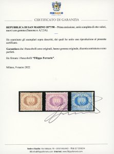 1877/90 - Prima emissione, serie ... 