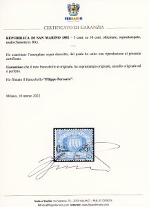 1892 - 5 cent. su 10 cent. ... 